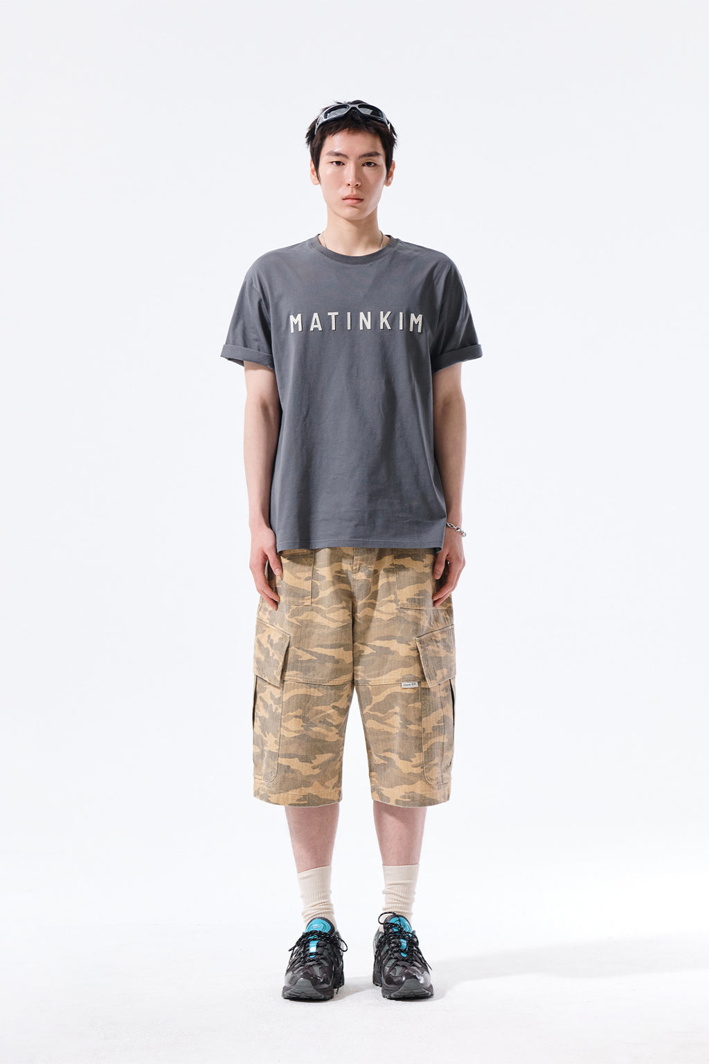 Matin Kim - Camouflage Cargo Bermuda Pants (Camel) product image 6 | TRAB K-Fashion Australia