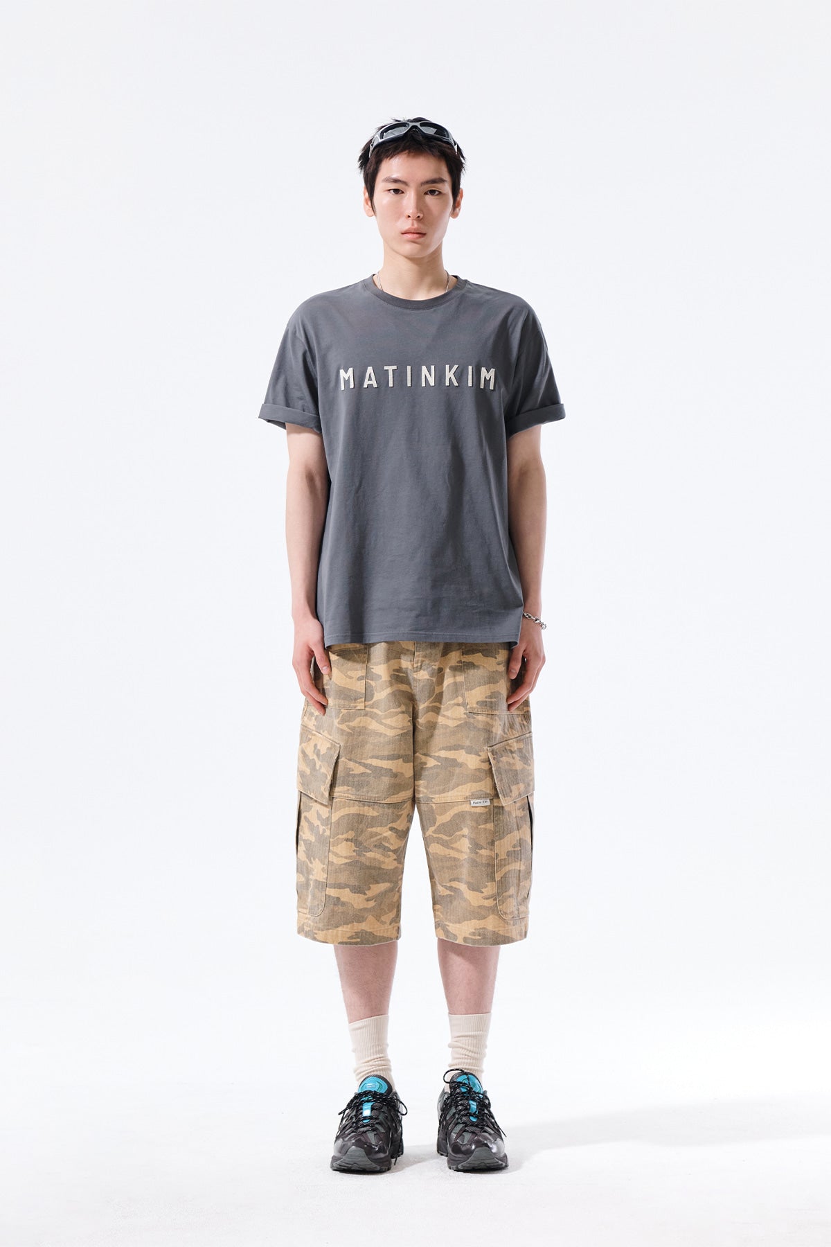 Matin Kim - Camouflage Cargo Bermuda Pants (Camel) product image 6 | TRAB K-Fashion Australia