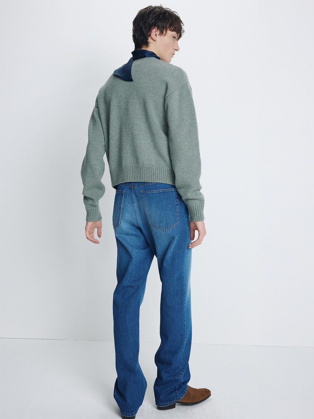 Tonywack - Loose Straight Denim Jeans (Mid Blue) product image 4 | TRAB K-Fashion Australia