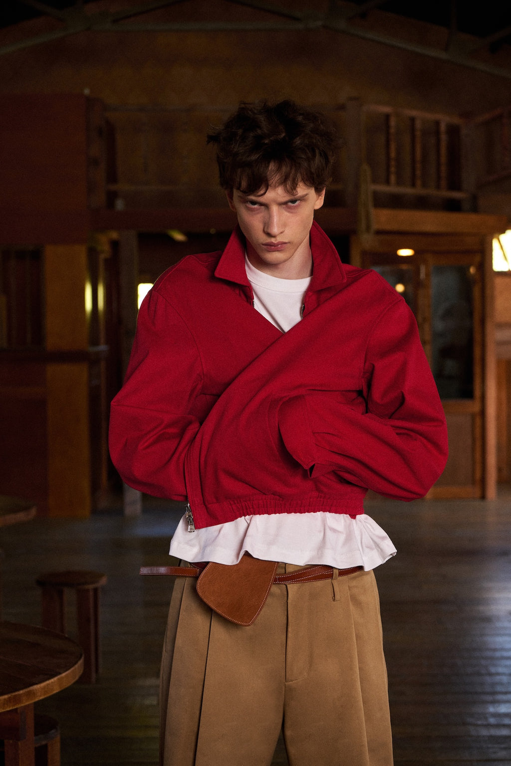 STU - Curved Cuff Jacket (Red) product image 7 | TRAB K-Fashion Australia