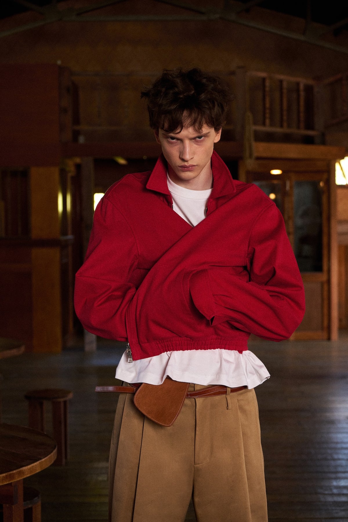 STU - Curved Cuff Jacket (Red) product image 7 | TRAB K-Fashion Australia