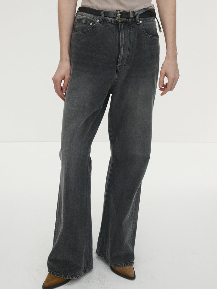 Tonywack - Loose Flared-Leg Denim Jeans (Washed Black) product image 4 | TRAB K-Fashion Australia