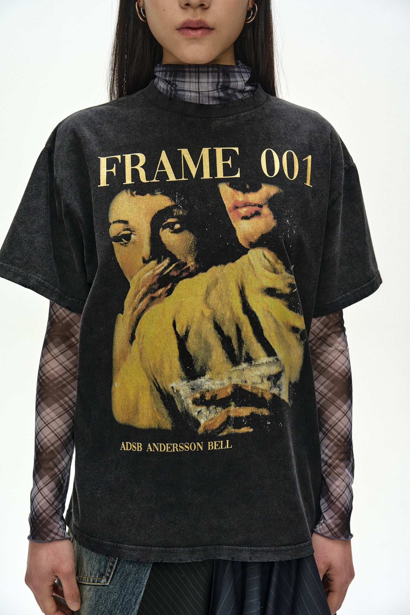 Andersson Bell - Layered Frame 001 Printed T-Shirt (charcoal) (Charcoal) product image 5 | TRAB K-Fashion Australia