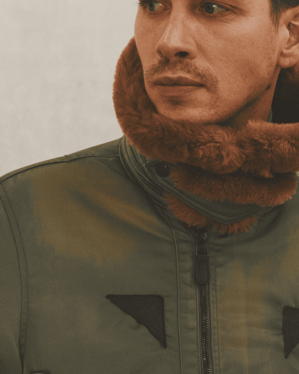 Eastlogue - Shearling Flight B-15 Jumper (Olive) product image 3 | TRAB K-Fashion Australia