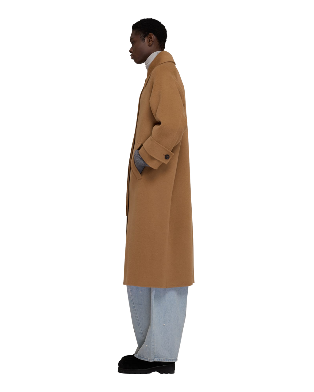 Kimhe Kim - Scarf Detail Long Coat (Beige) product image 8 | TRAB K-Fashion Australia
