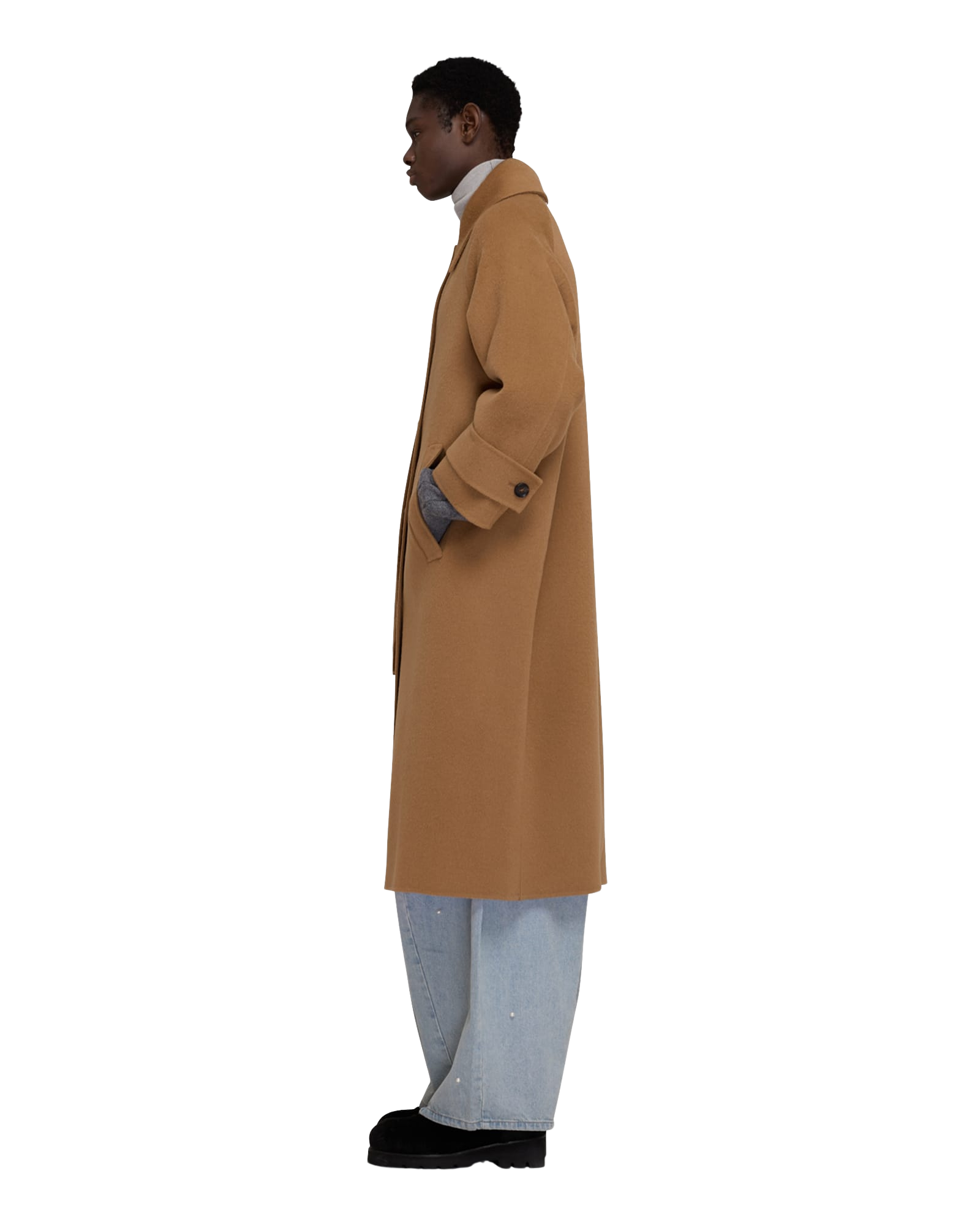 Kimhe Kim - Scarf Detail Long Coat (Beige) product image 8 | TRAB K-Fashion Australia