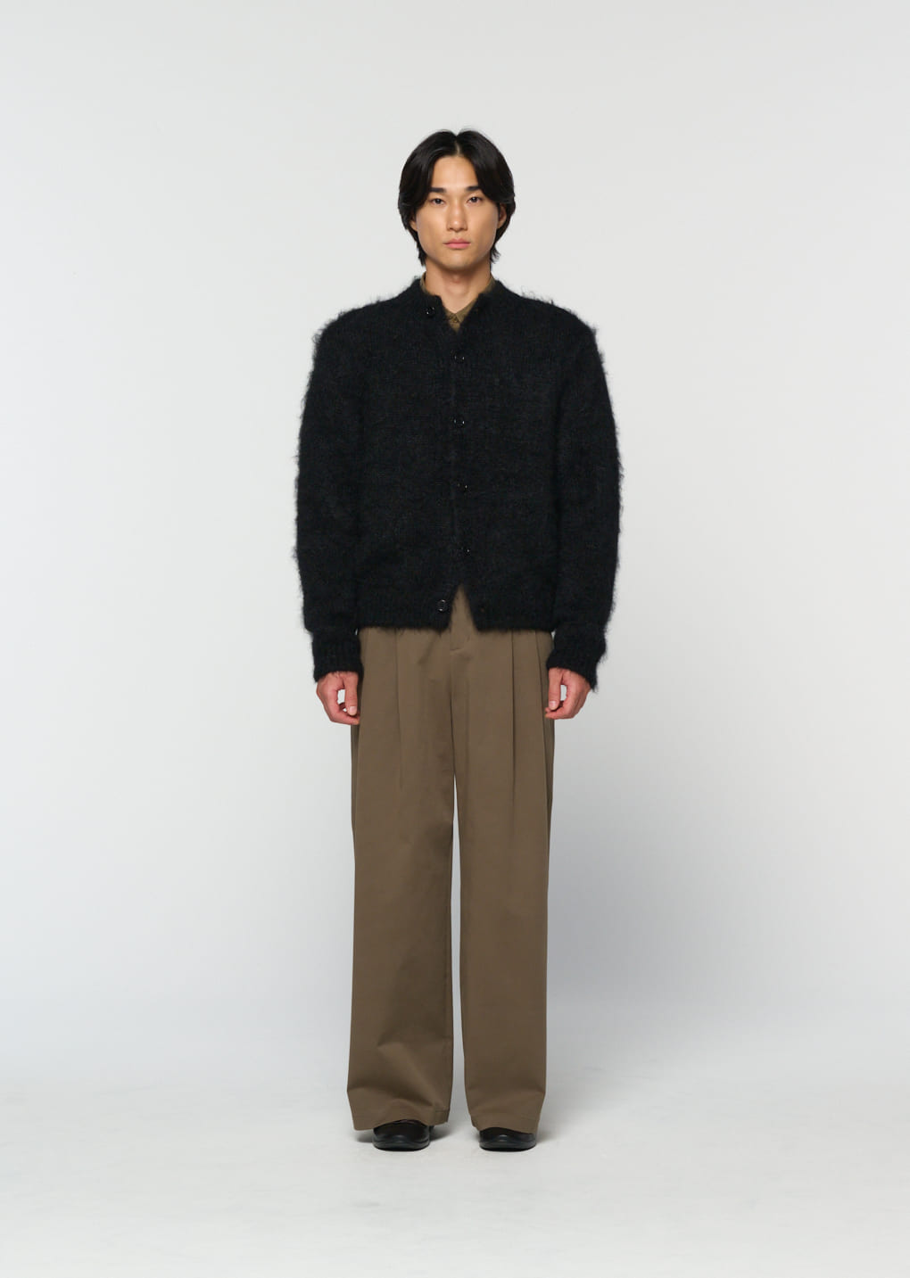 Amomento - men's mohair bulky cardigan (Black) product image 12 | TRAB K-Fashion Australia