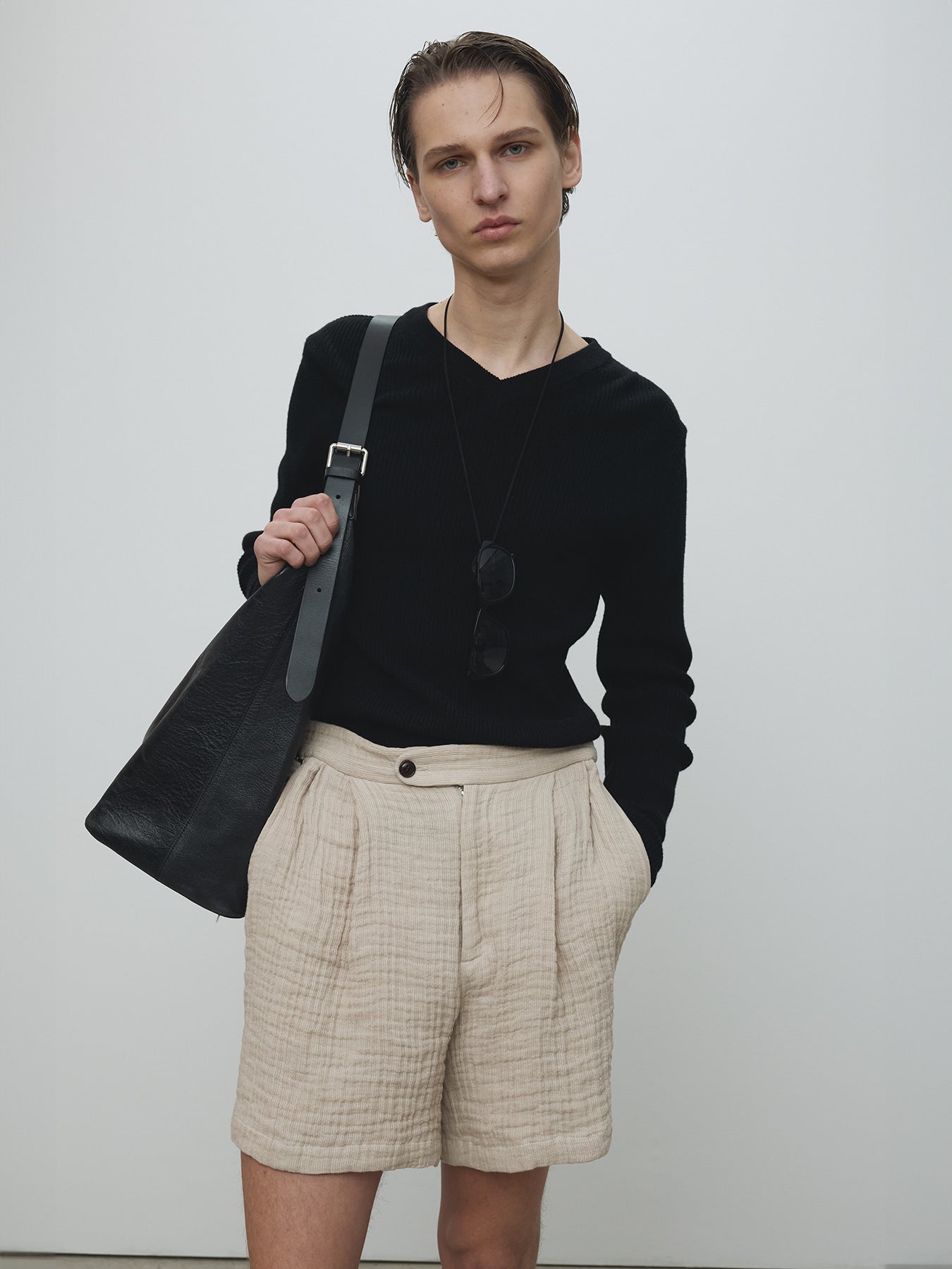 Tonywack - Double Weave Linen Short (French Beige) product image 1 | TRAB K-Fashion Australia