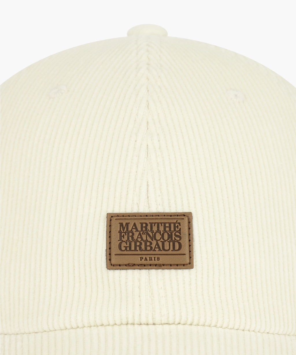 Marithe & Francois Girbaud - Corduroy Micro Classic Logo Patch Covered Cap (Ivory) product image 3 | TRAB K-Fashion Australia