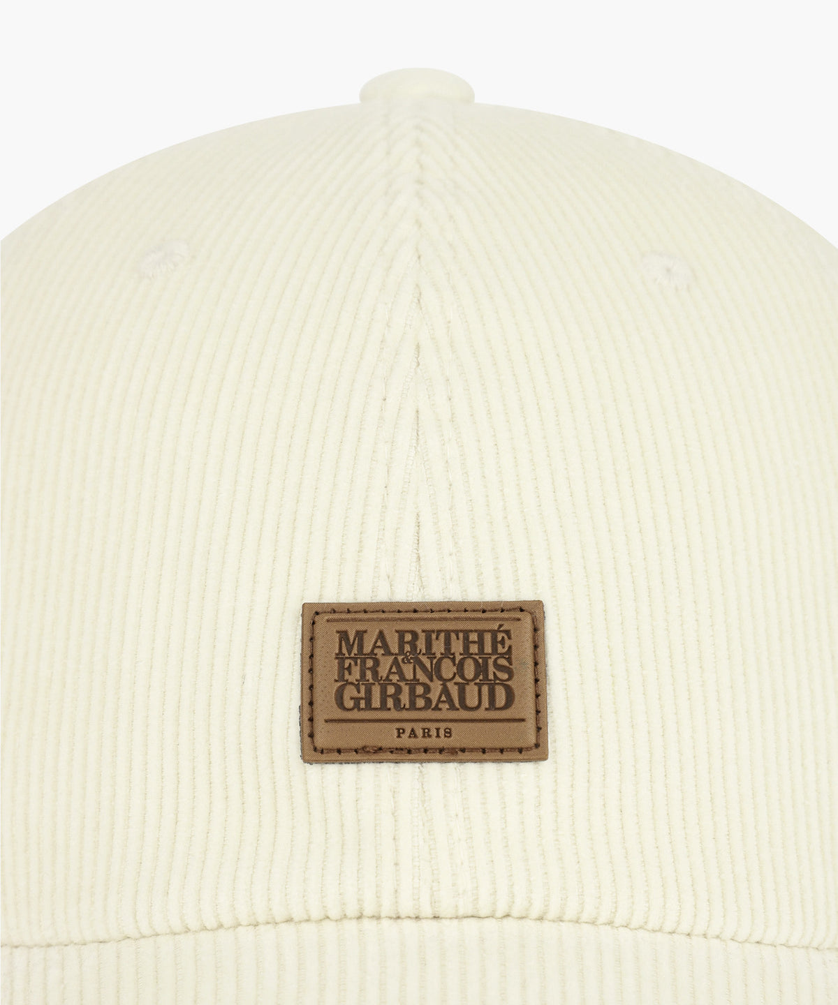 Marithe & Francois Girbaud - Corduroy Micro Classic Logo Patch Covered Cap (Ivory) product image 3 | TRAB K-Fashion Australia