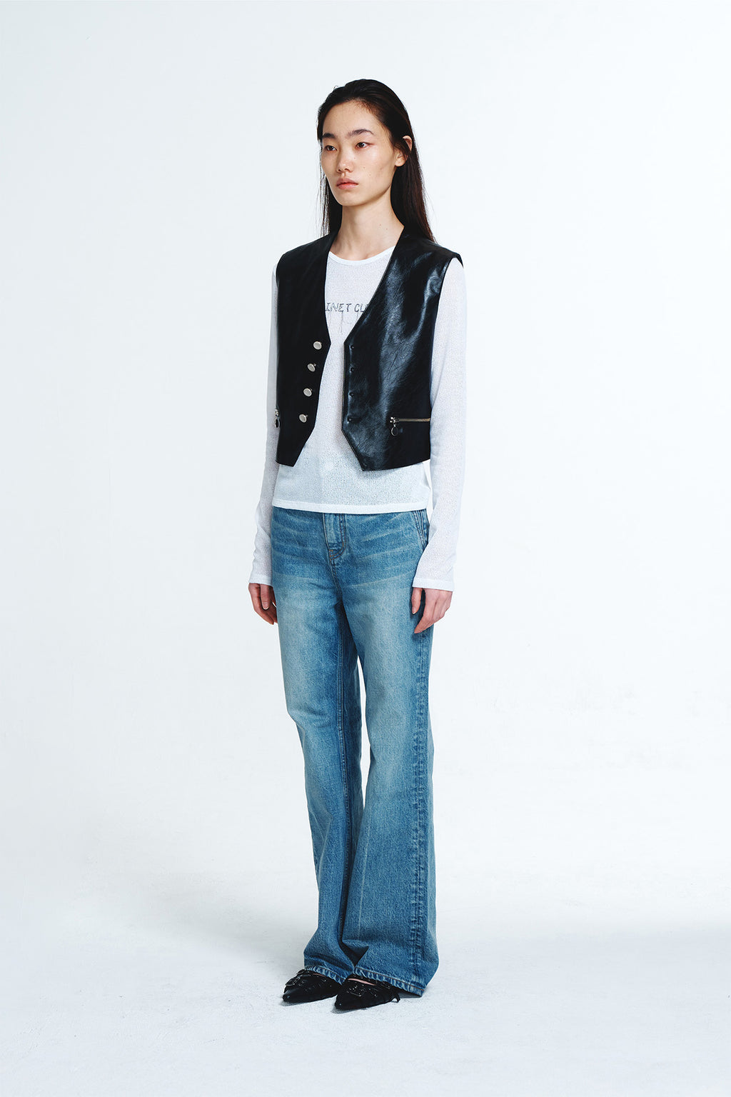 Deinet - Faux Leather Vest (Black) product image 2 | TRAB K-Fashion Australia