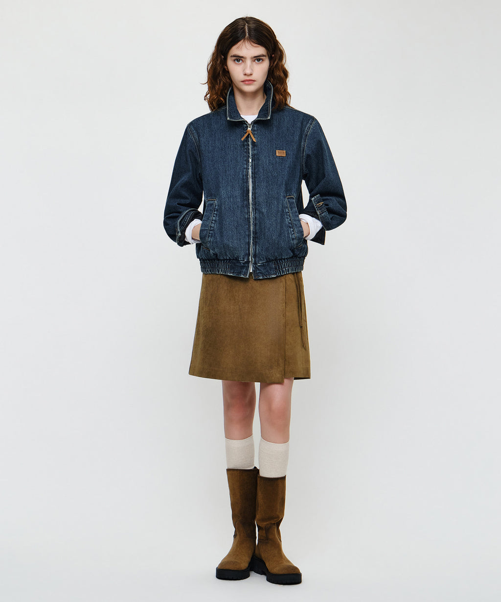 Marithe & Francois Girbaud - Denim Zip-up Trucker Jacket (Dark Blue) product image 5 | TRAB K-Fashion Australia