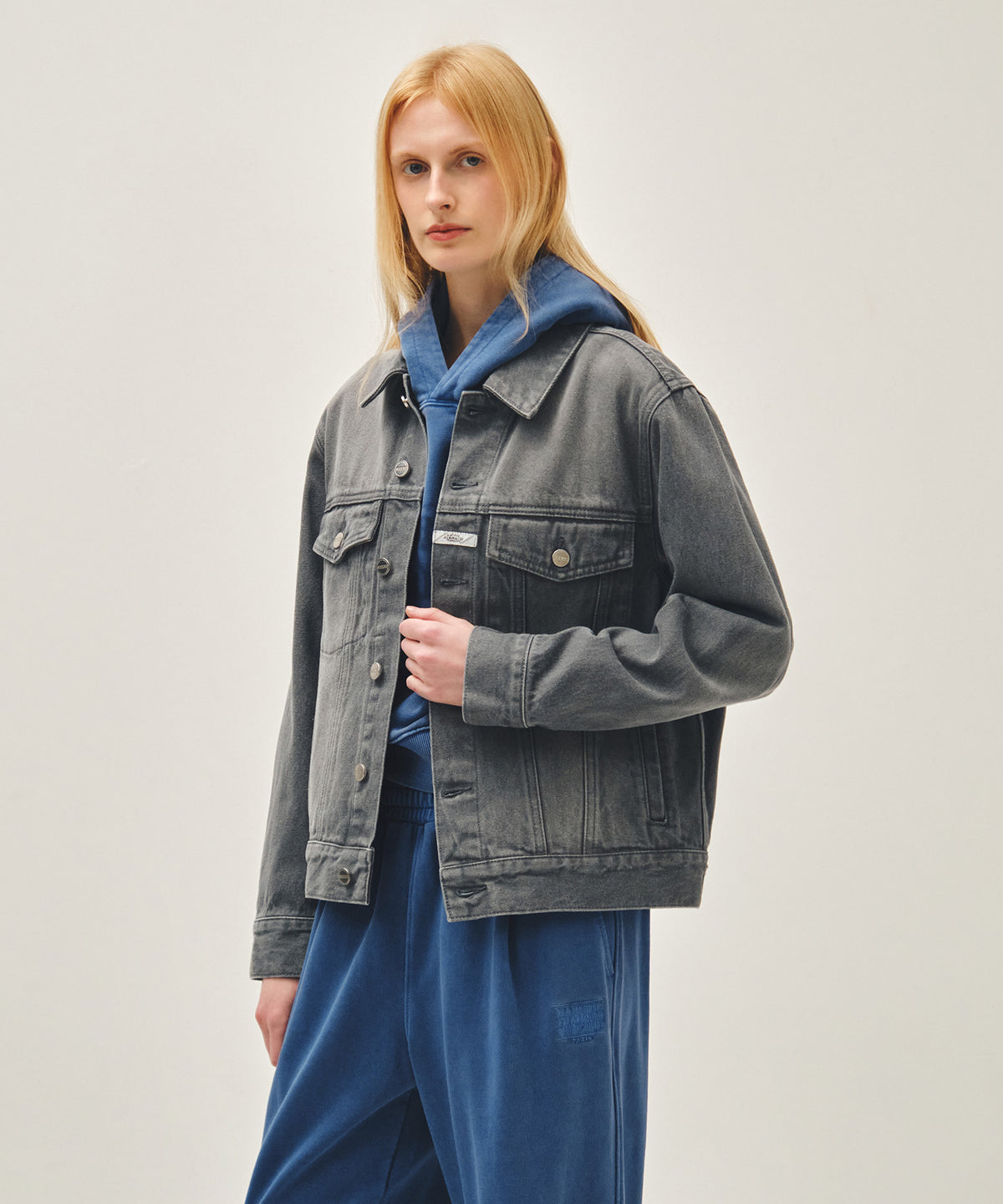 Marithe & Francois Girbaud - Denim Trucker Jacket (Gray) product image 2 | TRAB K-Fashion Australia
