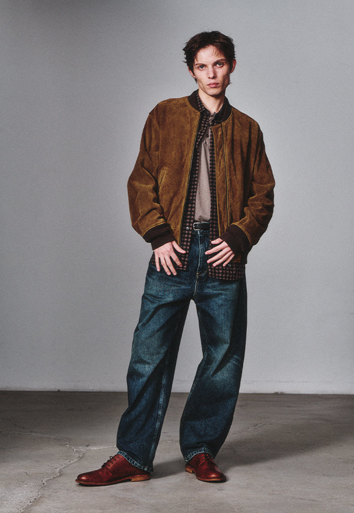 Art if acts - Garment Washed Suede Blouson (Cognac) product image 4 | TRAB K-Fashion Australia