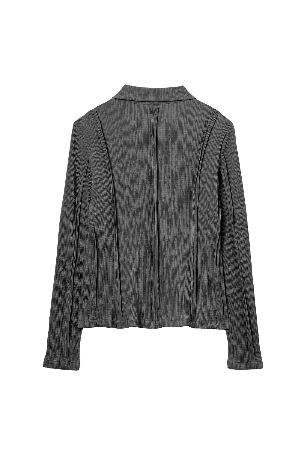 Deinet - Cut Out Pleats Shirt (Charcoal) product image 2 | TRAB K-Fashion Australia