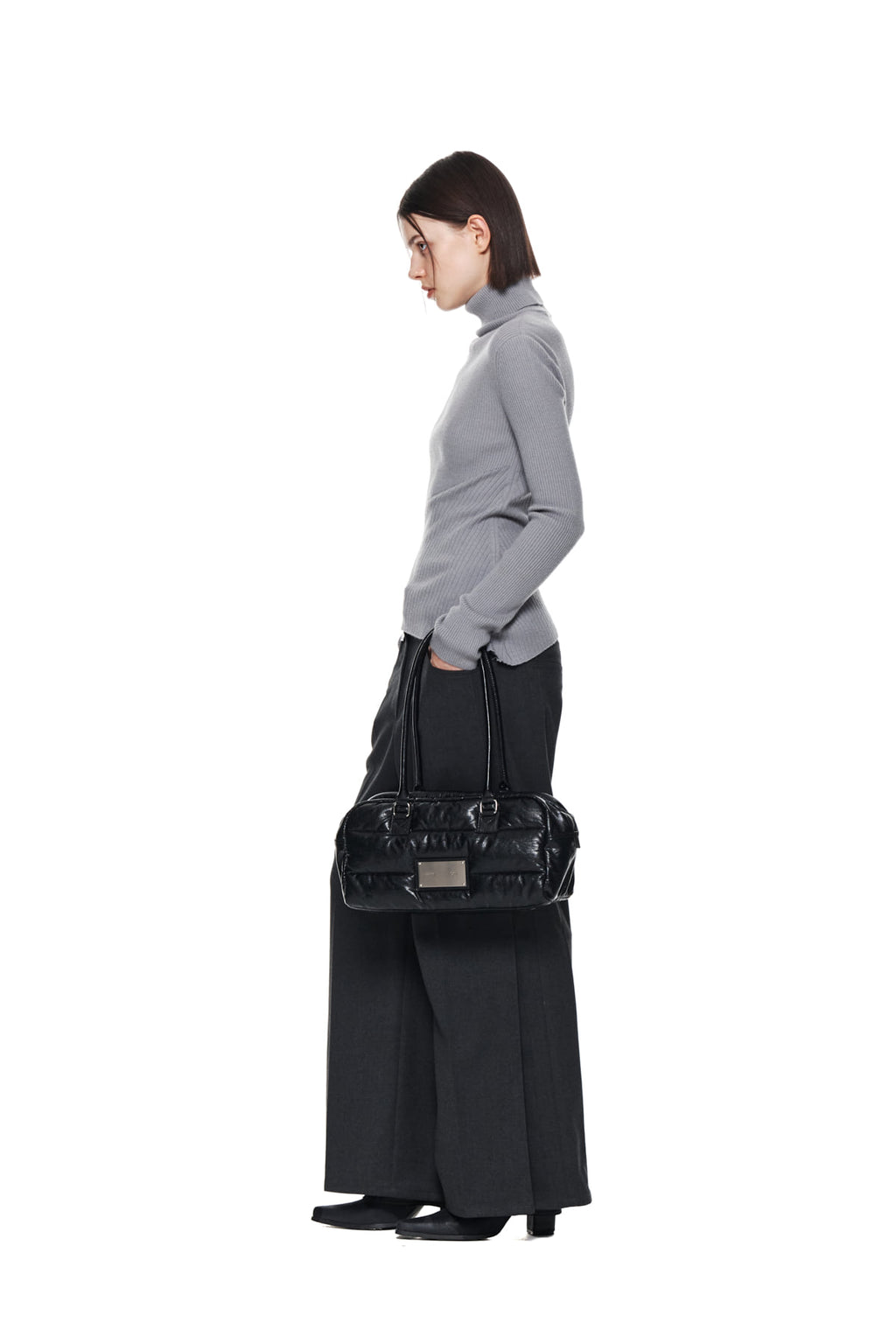 Matin Kim - Side Pleats Trouser (Charcoal) product image 9 | TRAB K-Fashion Australia