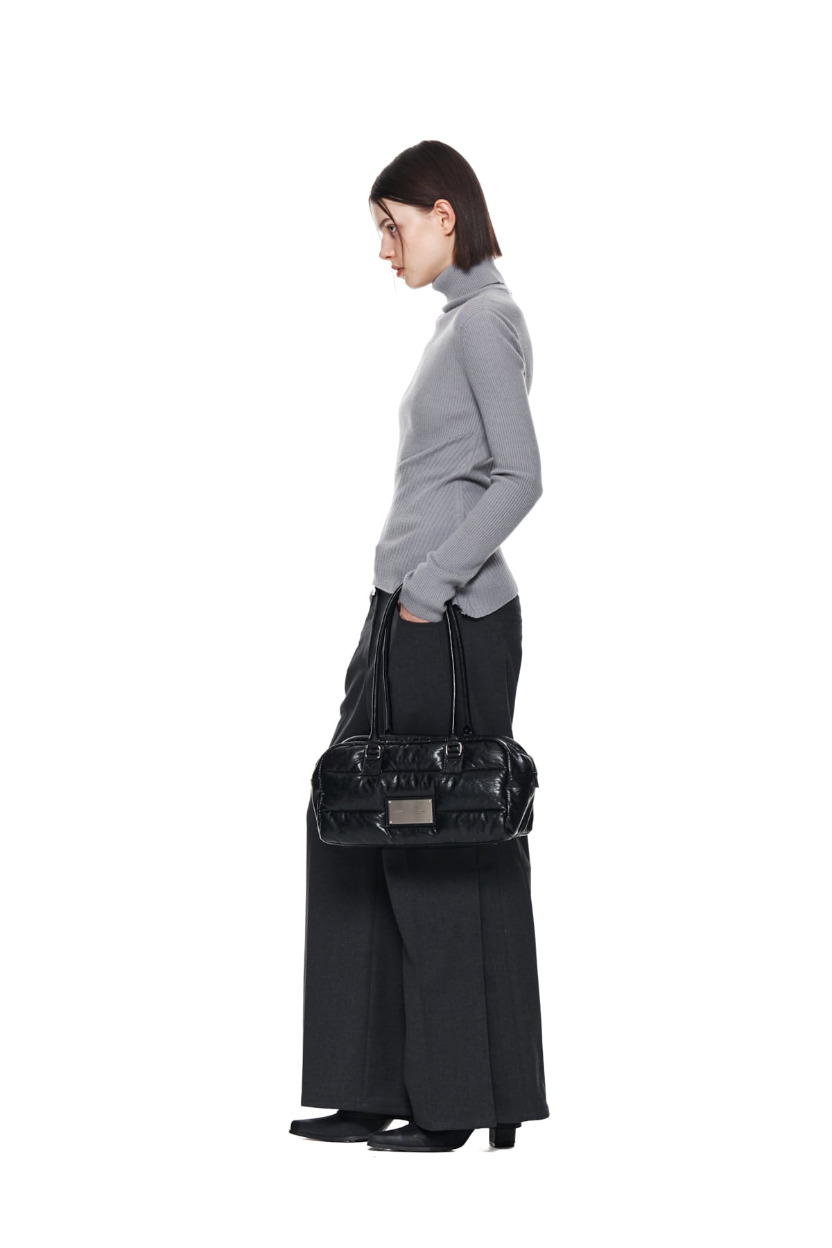 Matin Kim - Side Pleats Trouser (Charcoal) product image 9 | TRAB K-Fashion Australia