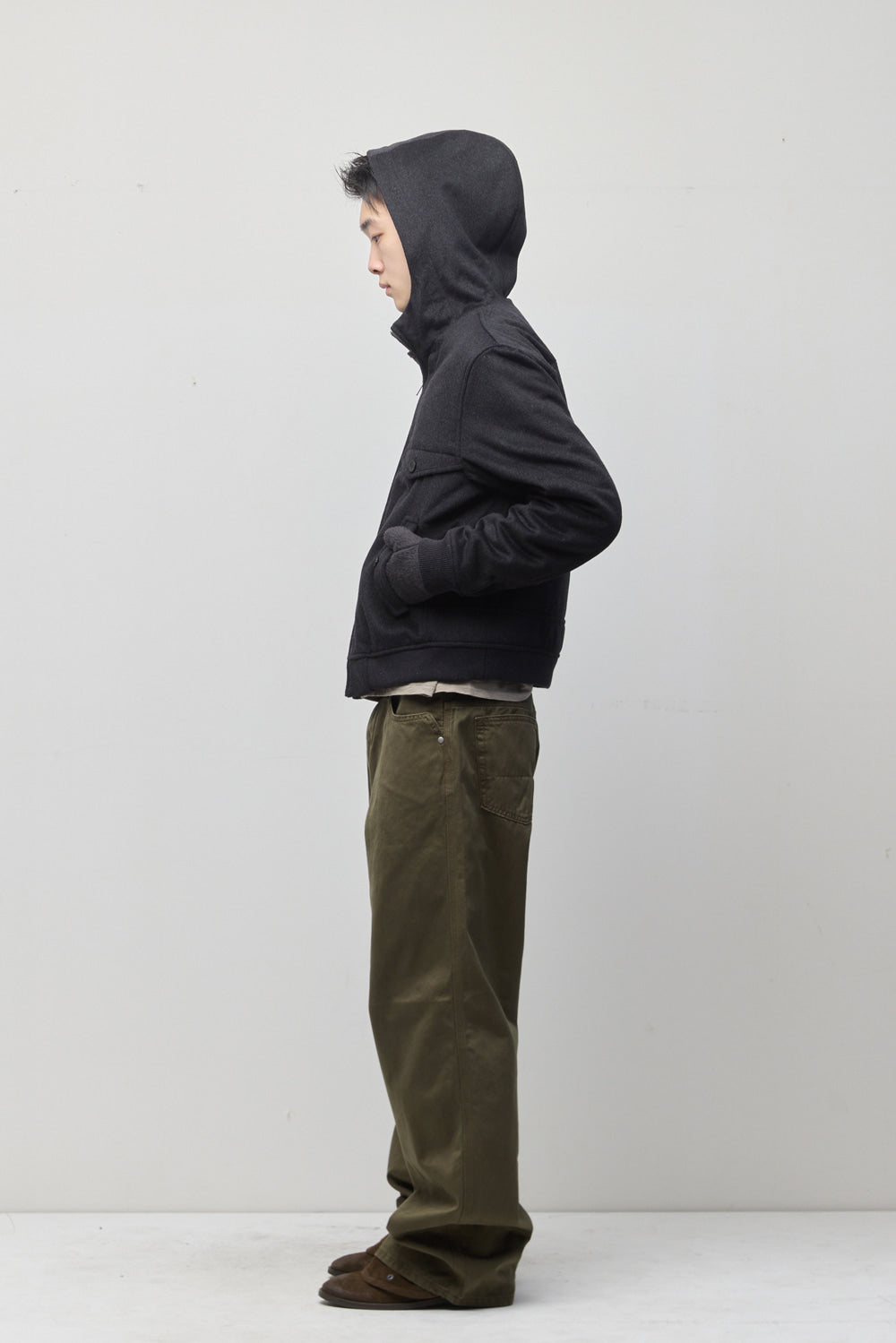 Hatchingroom - Hooded Jacket Dark Melange (Grey) product image 17 | TRAB K-Fashion Australia