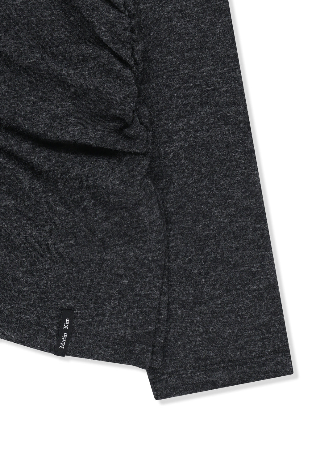 Matin Kim - Asymmetric Side Shirring Top (Charcoal) product image 4 | TRAB K-Fashion Australia
