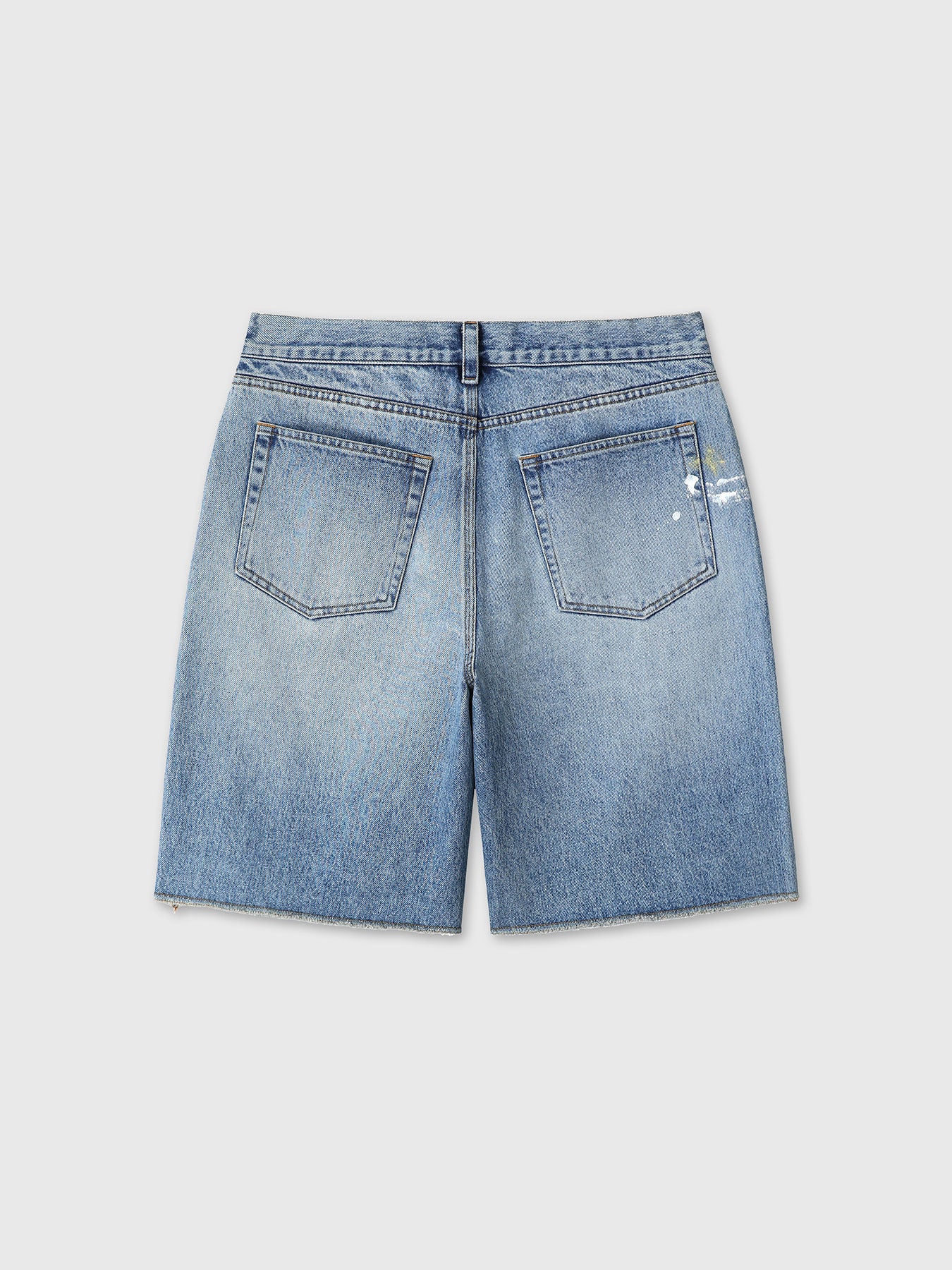 Tonywack - Hand-Painted Raw Hem Denim Shorts (Vintage Blue) product image 12 | TRAB K-Fashion Australia