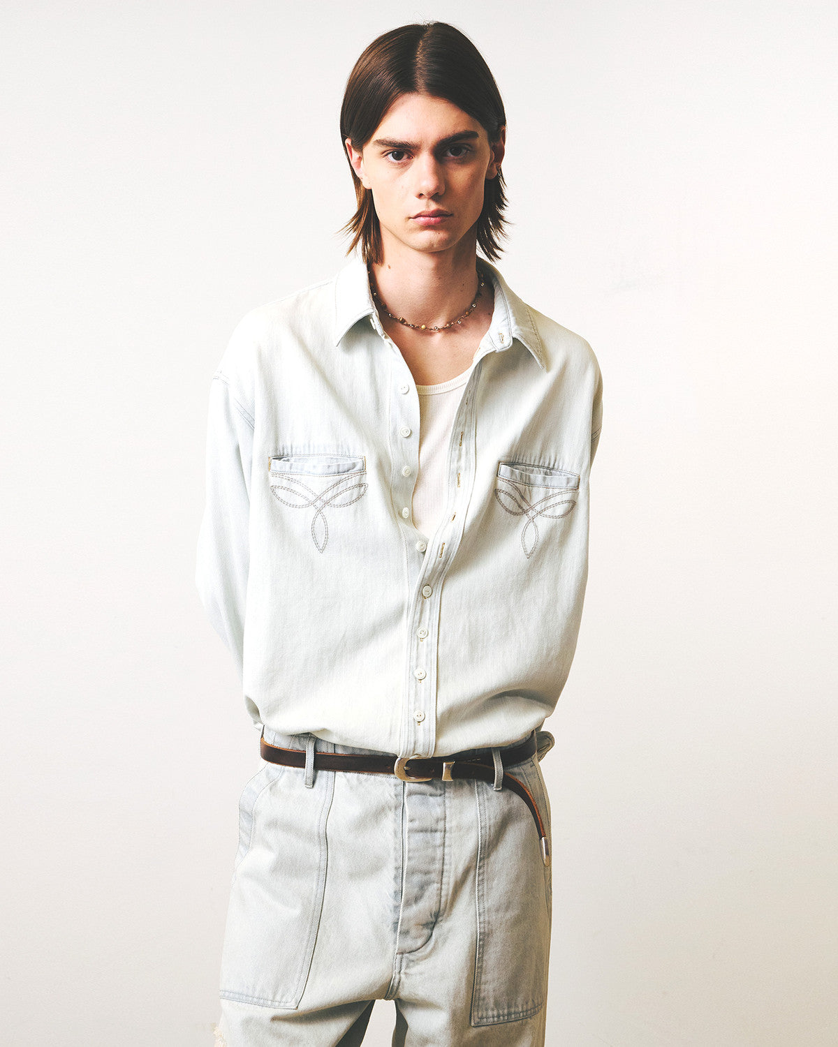 Eastlogue - Antique Country Shirts (oversized) (Light Indigo) product image 3 | TRAB K-Fashion Australia