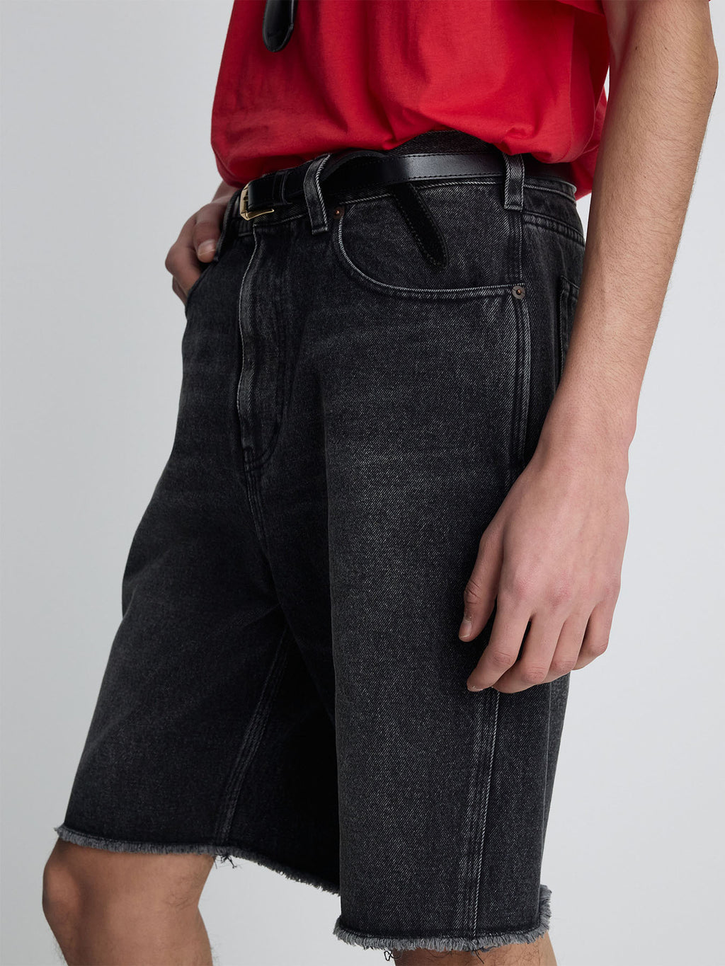 Tonywack - Raw Hem Denim Shorts (Vintage Black) product image 7 | TRAB K-Fashion Australia