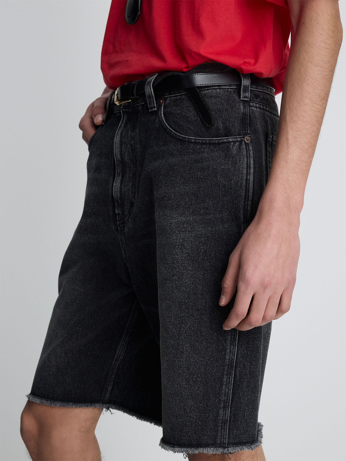 Tonywack - Raw Hem Denim Shorts (Vintage Black) product image 7 | TRAB K-Fashion Australia