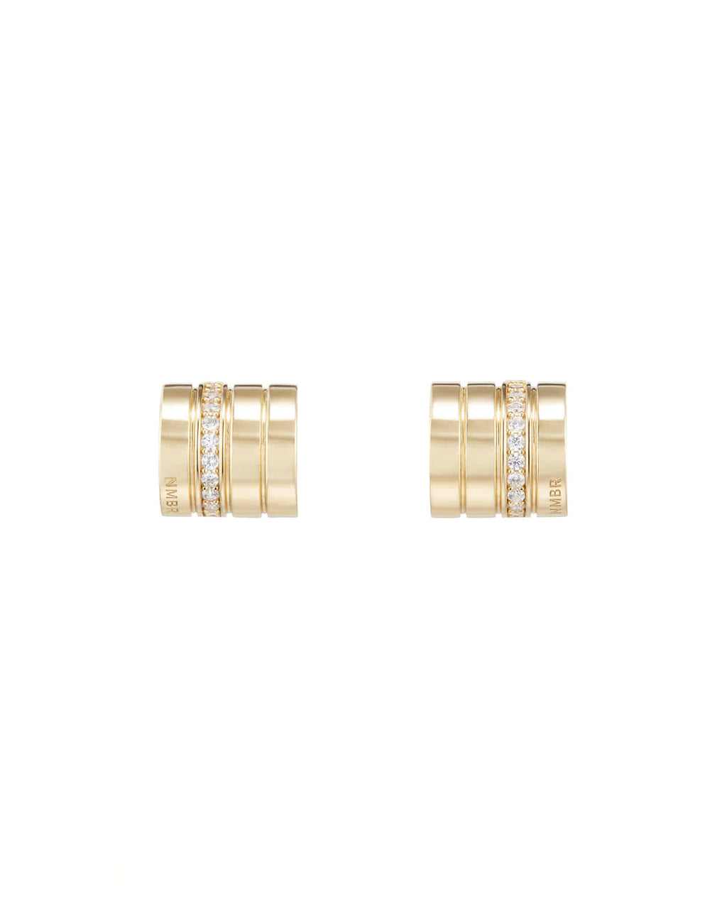 Numbering - Lined Square Pave Earrings #4114 product image 5 | TRAB K-Fashion Australia