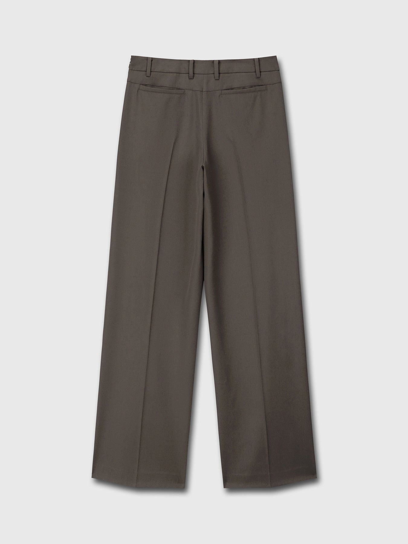 Tonywack - Wool Wide-Leg Pleated Trousers (Khaki Dark Brown) product image 9 | TRAB K-Fashion Australia
