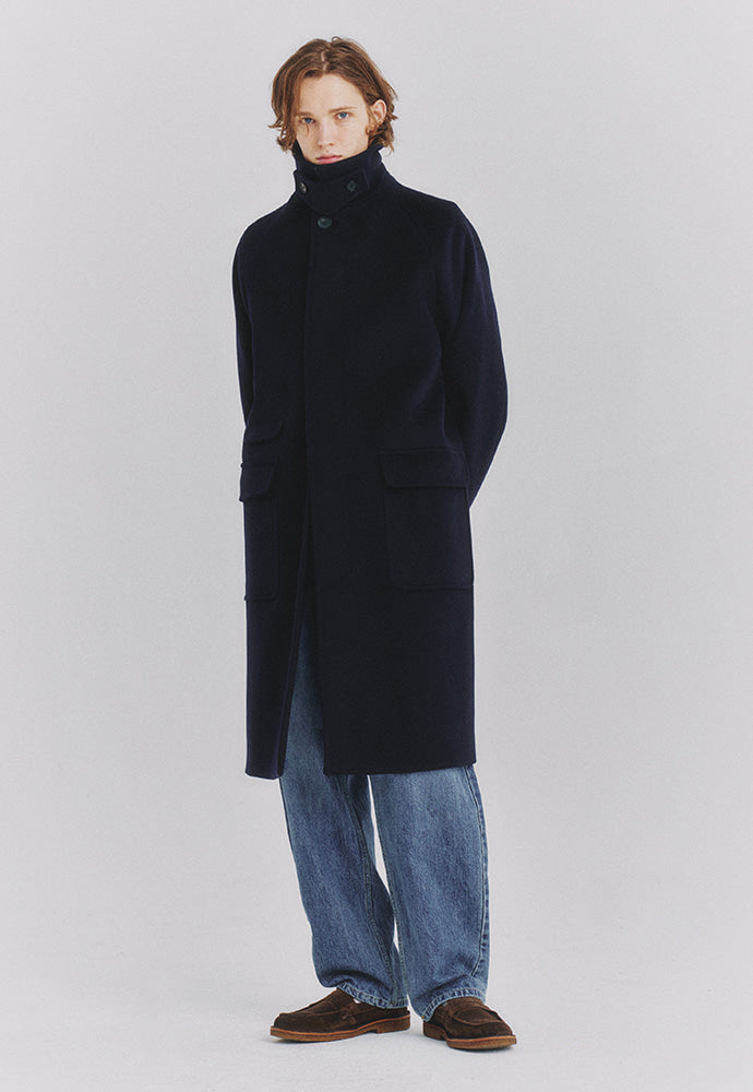 Art if acts - Balmacaan Coat (Navy) product image 3 | TRAB K-Fashion Australia