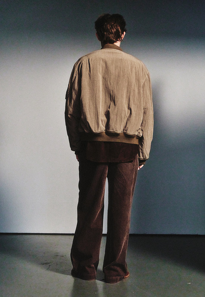 Art if acts - Garment-Dyed Rayon Ma-1 (Dusty Beige) product image 3 | TRAB K-Fashion Australia