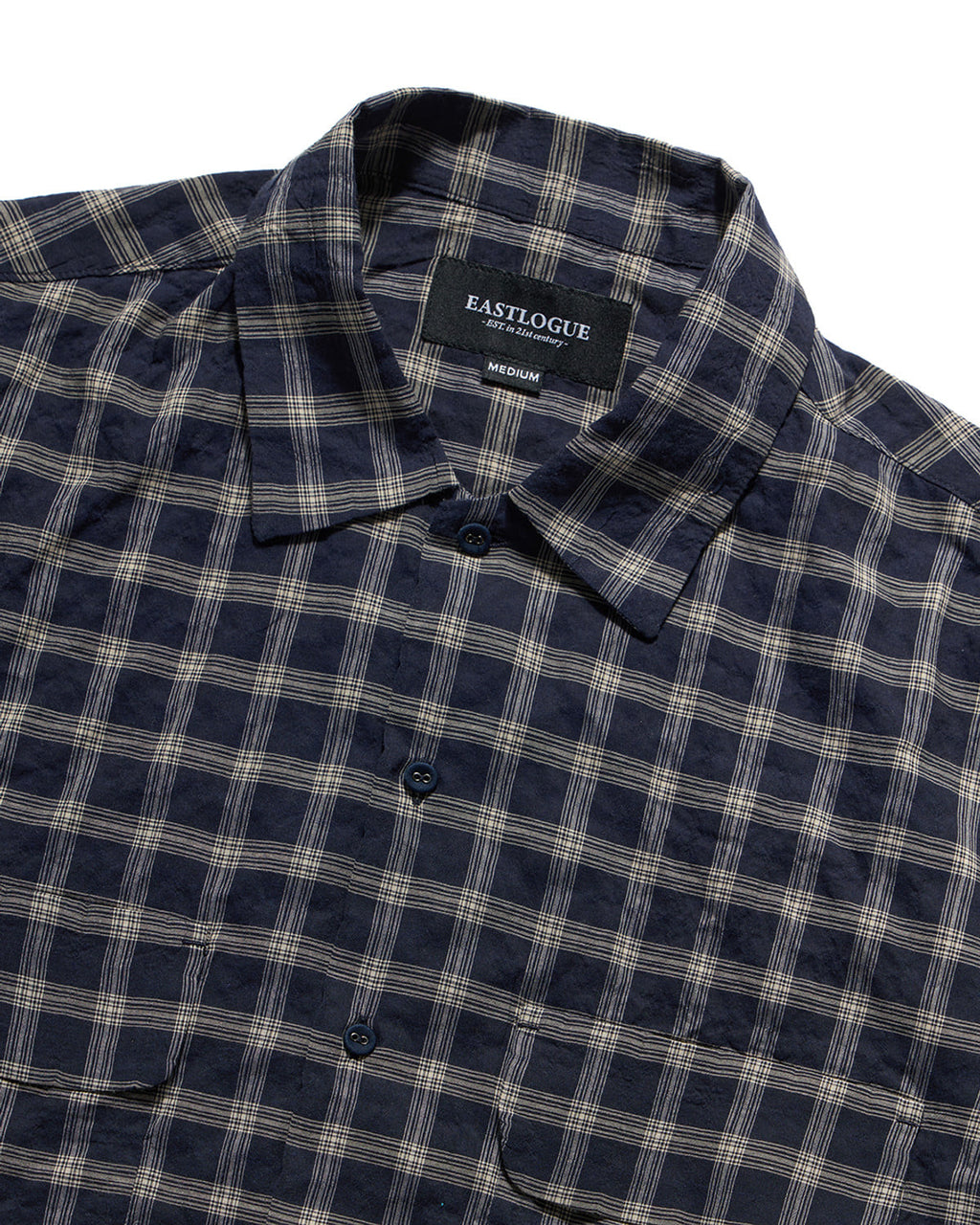 Eastlogue - Voyage Half Shirts (Navy & Beige Check) product image 7 | TRAB K-Fashion Australia