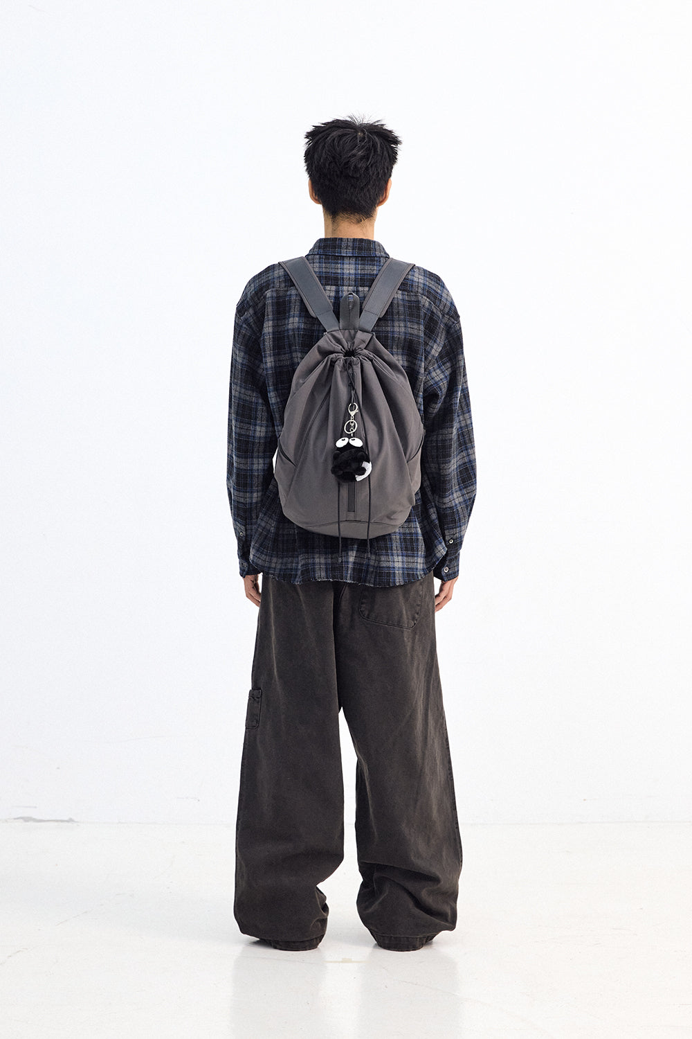 Hatchingroom - String Backpack Nylon (Charcoal) product image 12 | TRAB K-Fashion Australia