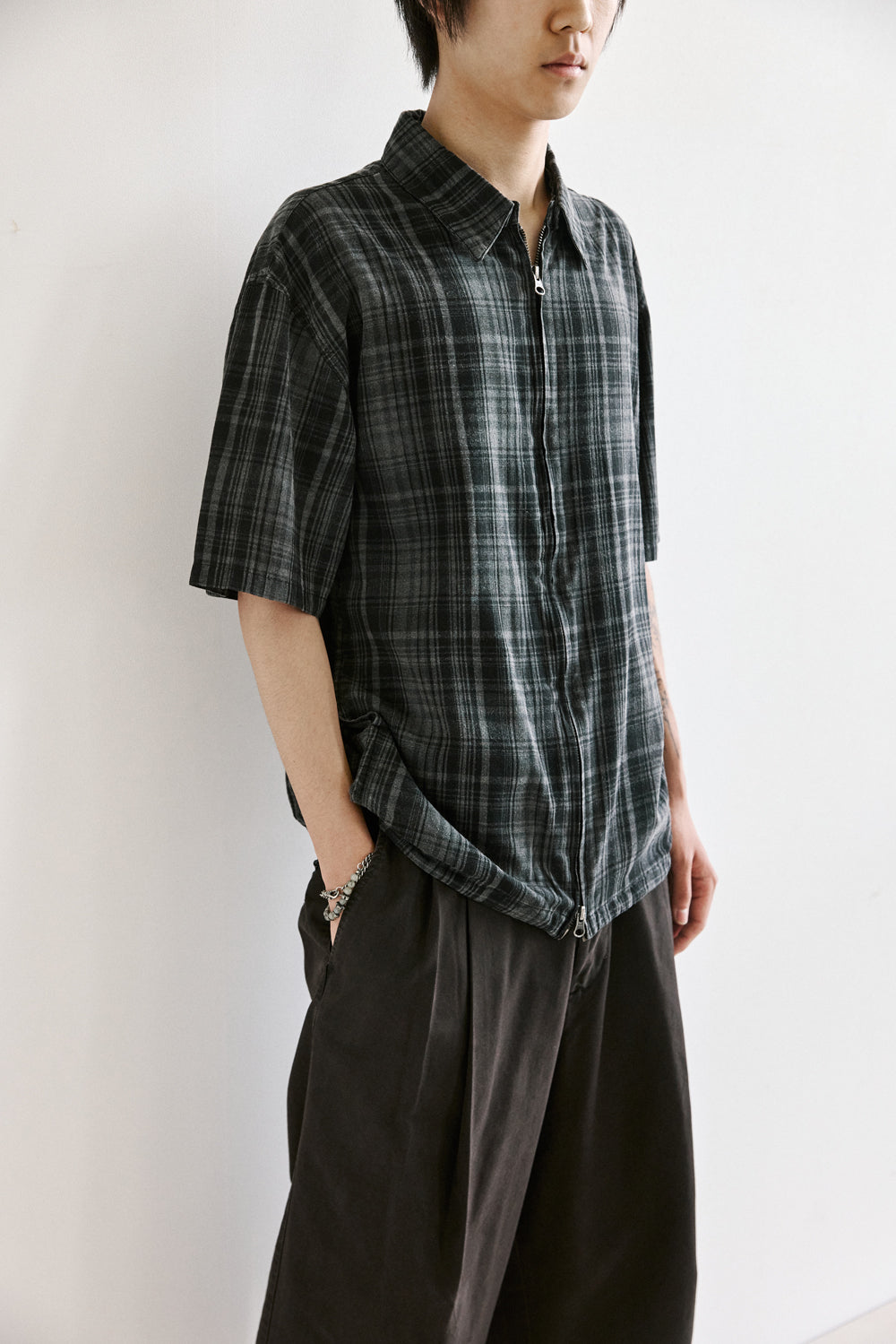 Hatchingroom - Shirket Over Dyed Check (Charcoal) product image 10 | TRAB K-Fashion Australia