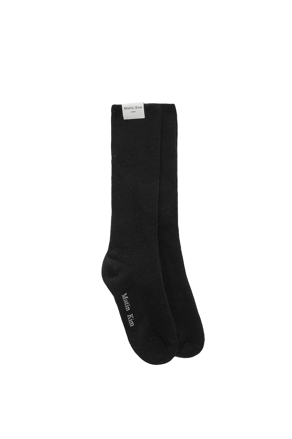 Matin Kim - Wool Blended Half Socks (Black) product image 2 | TRAB K-Fashion Australia