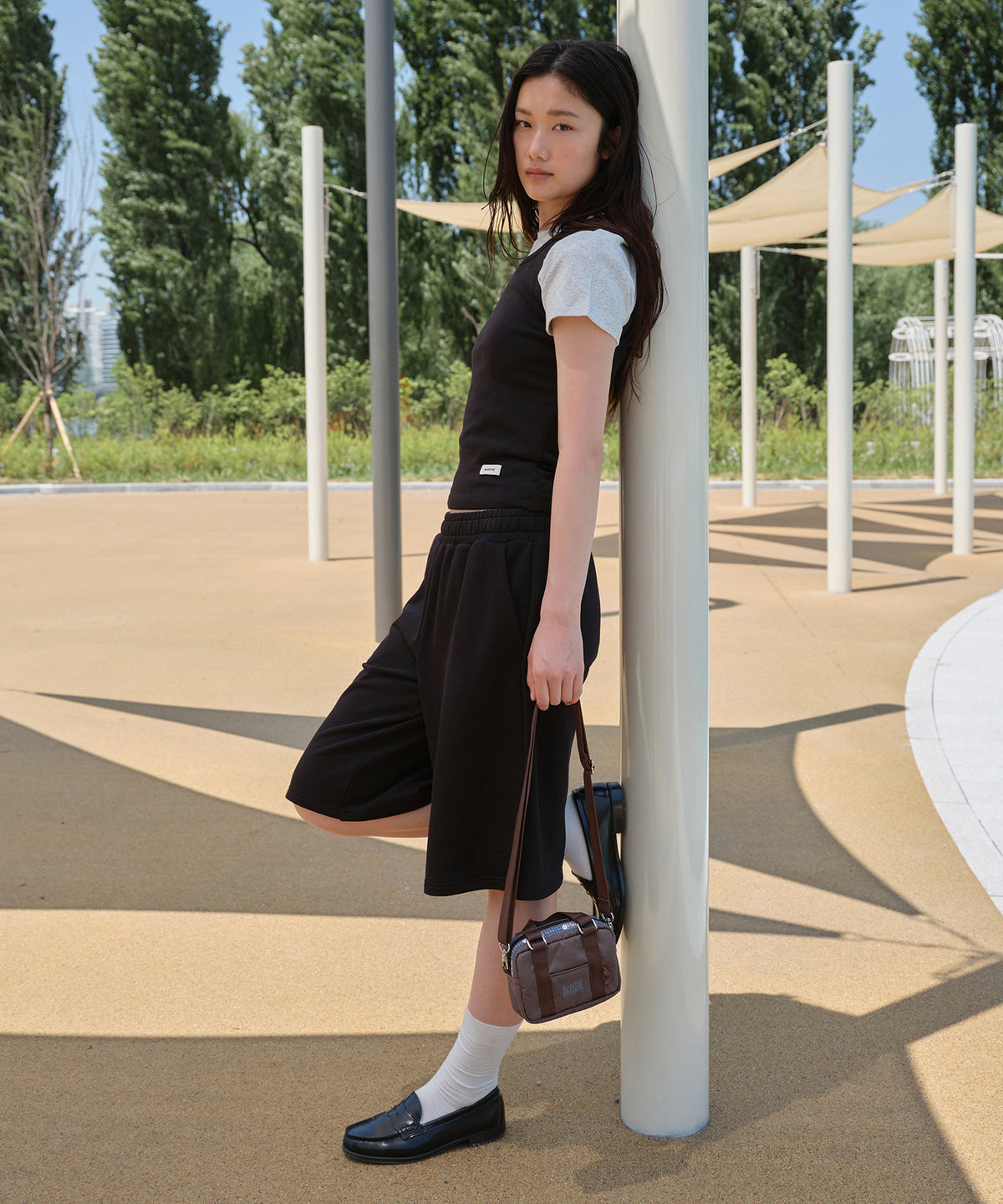 Marithe & Francois Girbaud - Marithe X Lesportsac Micro Bag (Brown) product image 1 | TRAB K-Fashion Australia