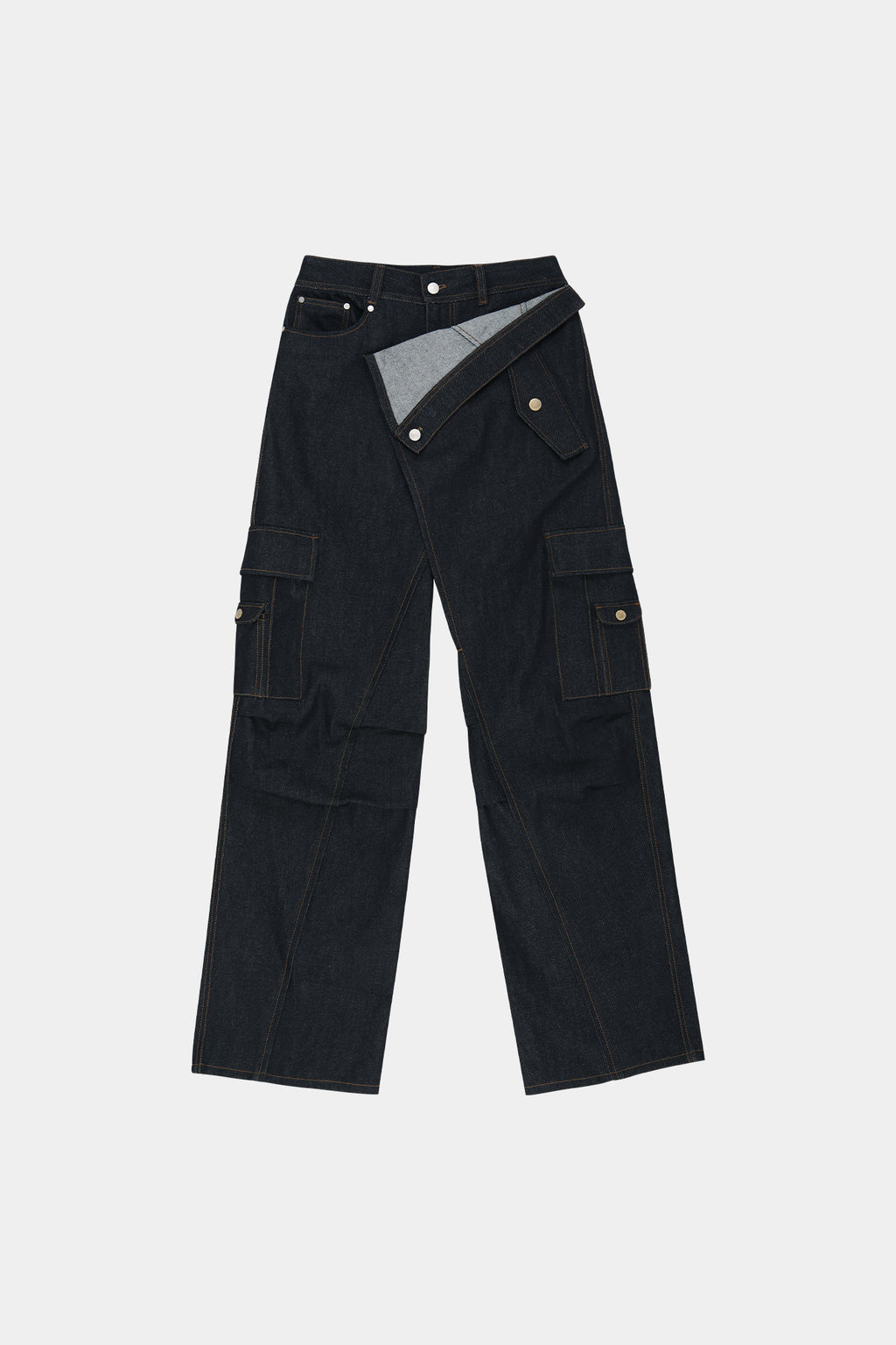 Andersson Bell - Rigid Turnover Cargo Jeans (Indigo) product image 9 | TRAB K-Fashion Australia