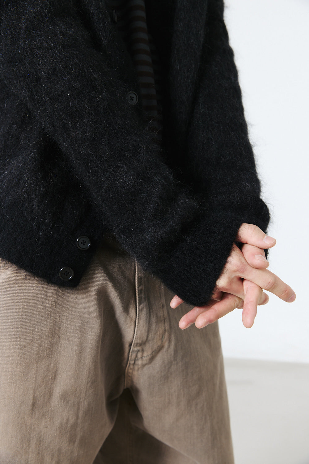 Hatchingroom - Hanabi Mohair Cardigan (Black) product image 8 | TRAB K-Fashion Australia
