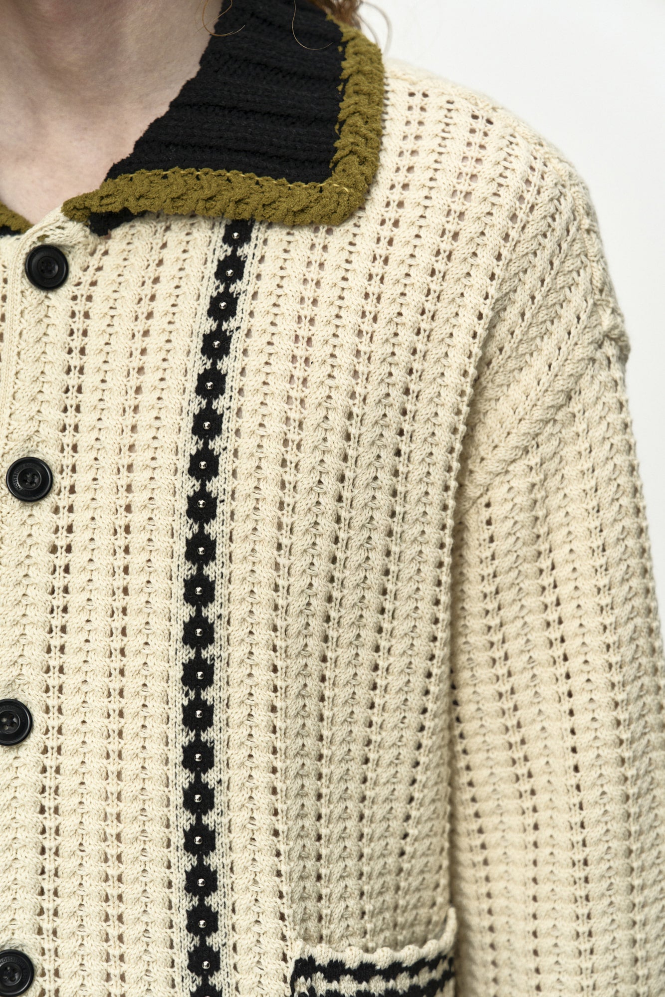 Andersson Bell - Unisex New Fantasia Collar Cardigan (Ecru) | TRAB