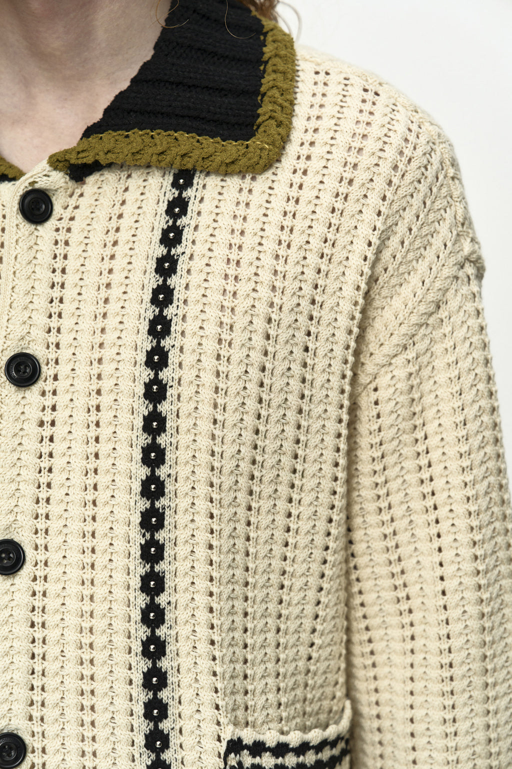 Andersson Bell - Unisex New Fantasia Collar Cardigan (Ecru) product image 6 | TRAB K-Fashion Australia