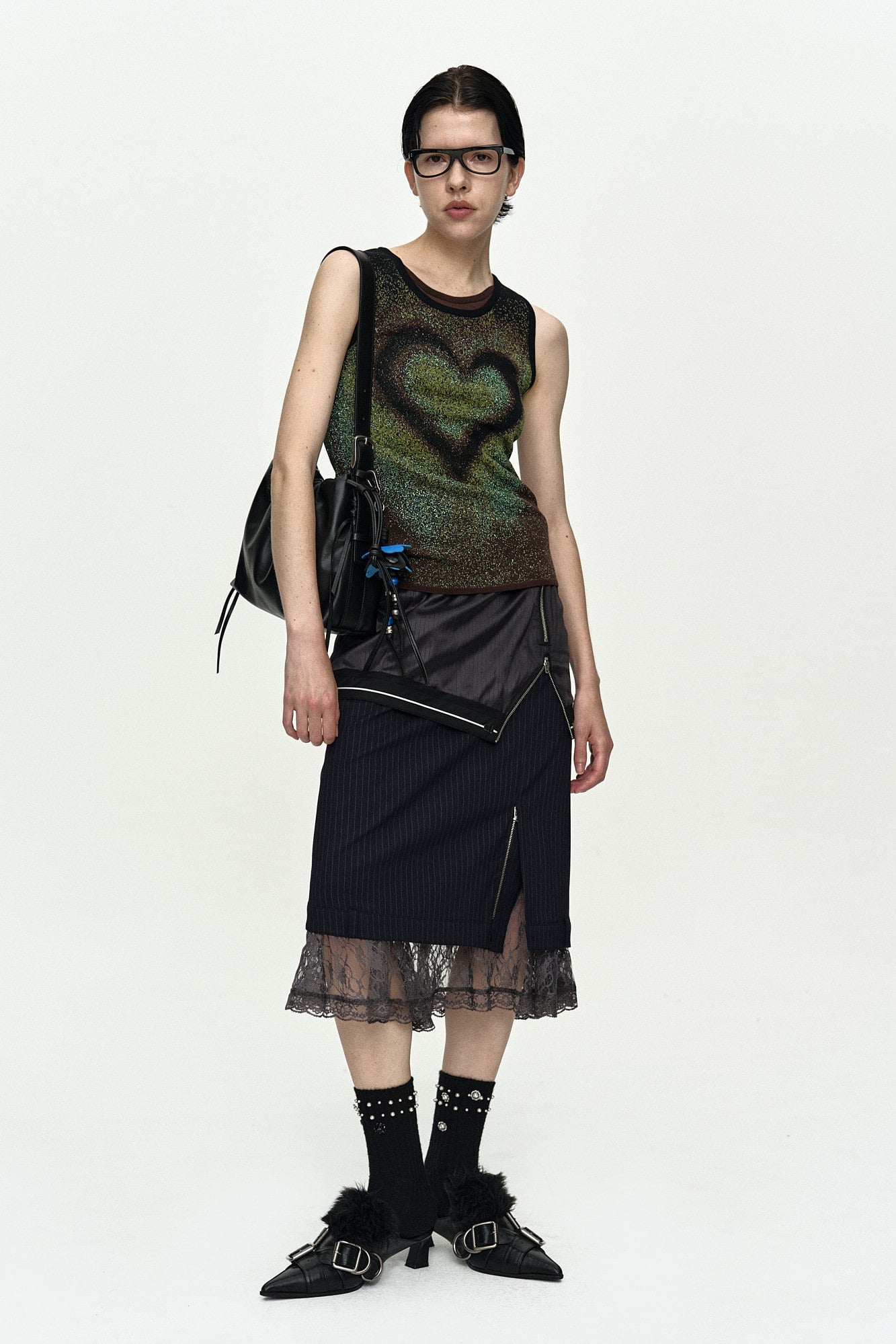 Andersson Bell - Airbrush Love Tank Top (Green) product image 7 | TRAB K-Fashion Australia
