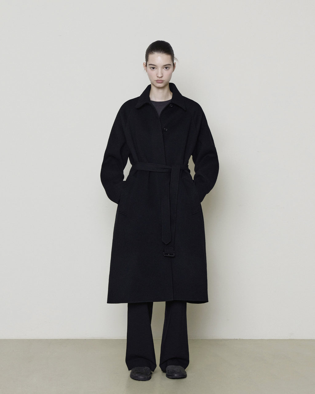 Brownyard - Handmade Belted Coat (Black) product image 1 | TRAB K-Fashion Australia