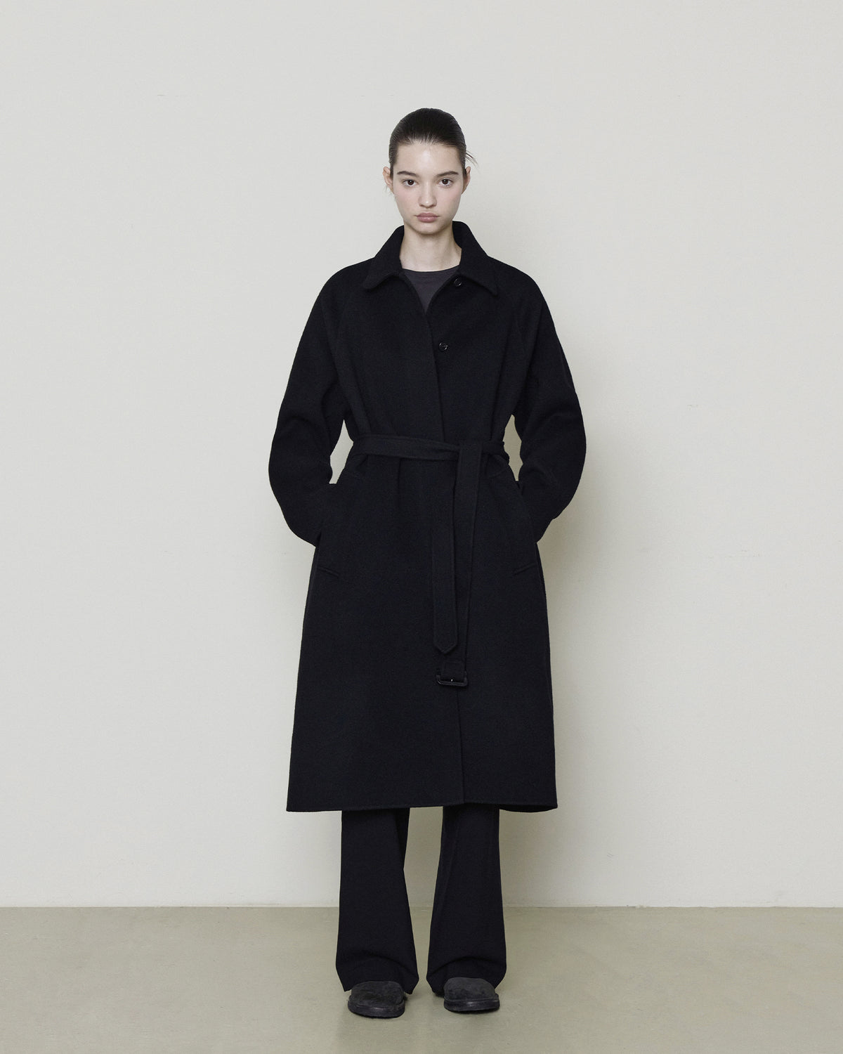 Brownyard - Handmade Belted Coat (Black) product image 1 | TRAB K-Fashion Australia