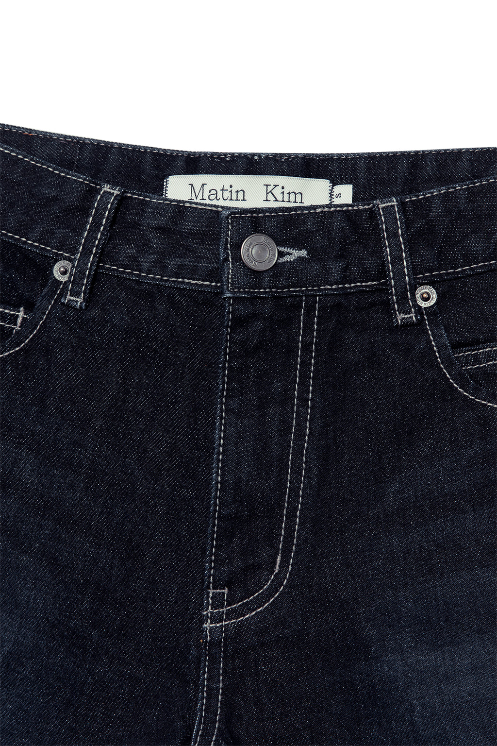 Matin Kim - Stitch Point Denim Shorts (Black) product image 3 | TRAB K-Fashion Australia