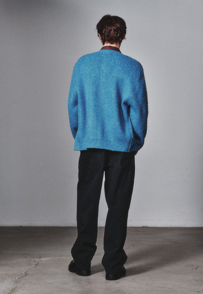 Art if acts - Mohair Round Neck Cardigan (Dark Blue) product image 3 | TRAB K-Fashion Australia