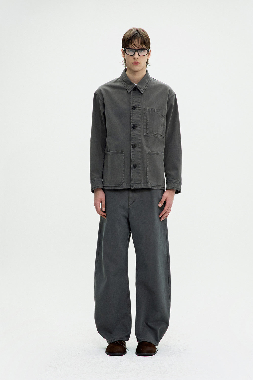 Coor - Dyed Moleskin Chore Jacket (Washed Charcoal) product image 2 | TRAB K-Fashion Australia