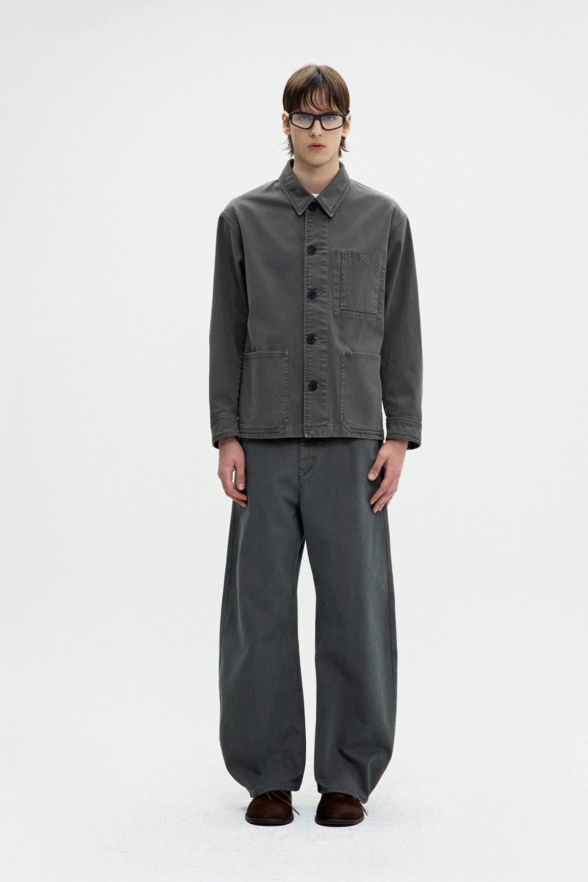 Coor - Dyed Moleskin Chore Jacket (Washed Charcoal) product image 2 | TRAB K-Fashion Australia