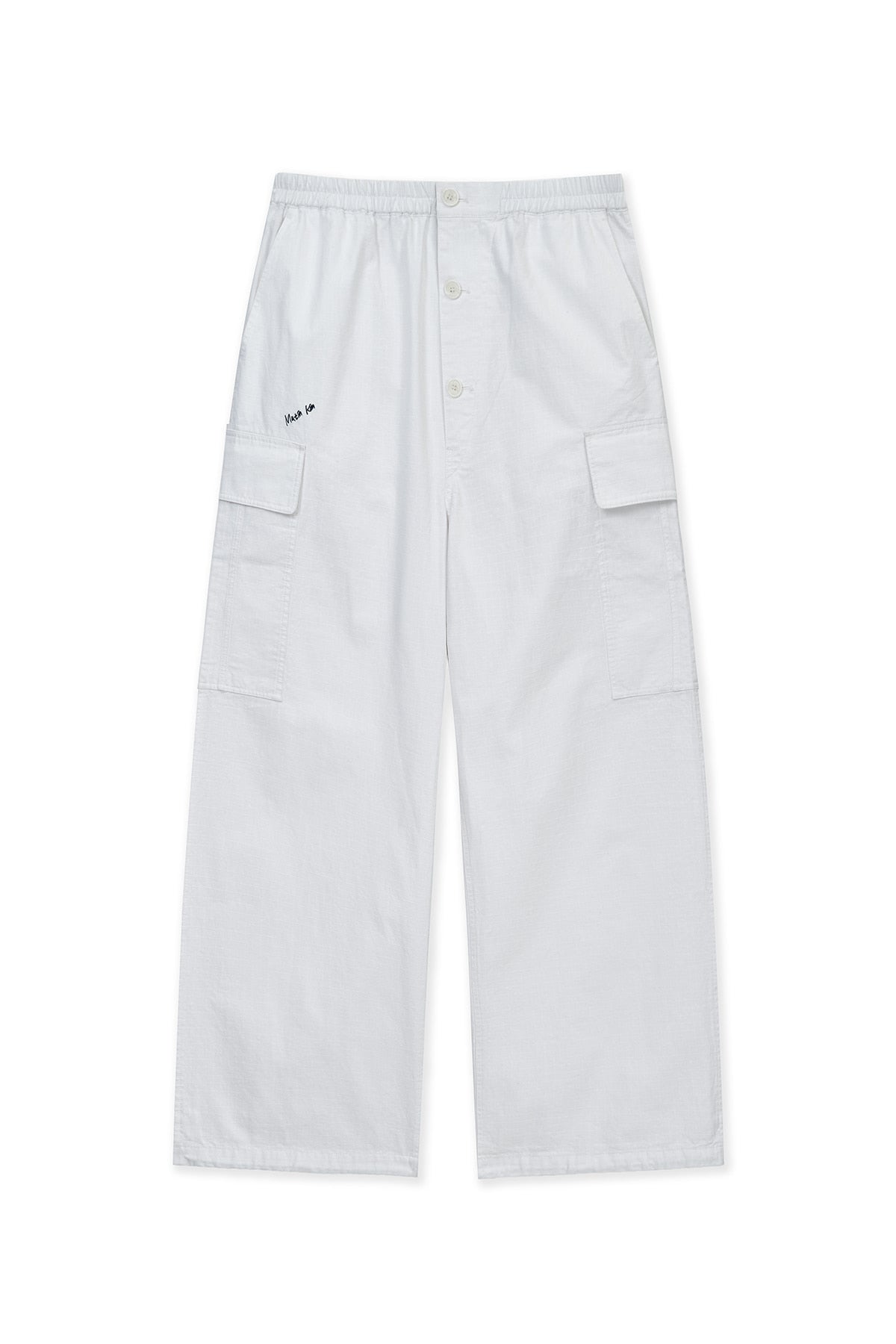 Matin Kim - Drawstring Hem Cargo Pants (Ivory) product image 1 | TRAB K-Fashion Australia