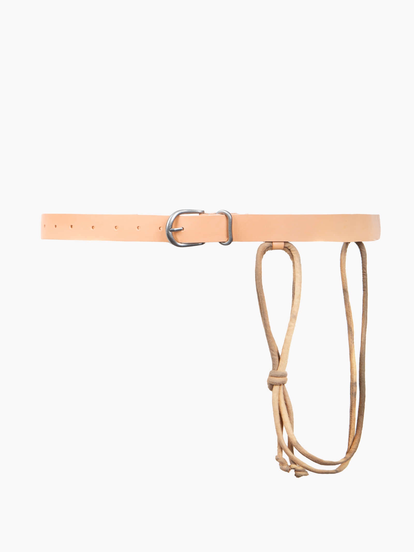 Jiyong Kim - Sun-Bleached String Detailed Leather Belt (Tan) product image 4 | TRAB K-Fashion Australia