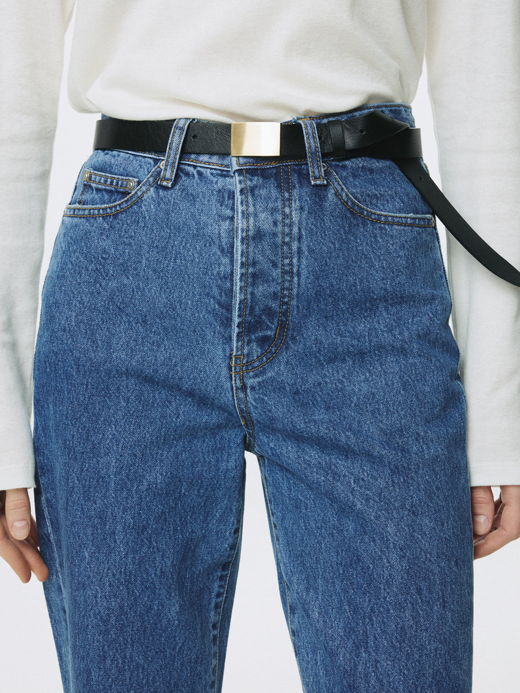 Tonywack - Twisted Seam Straight-Leg Denim Jeans (Washed Blue) product image 8 | TRAB K-Fashion Australia